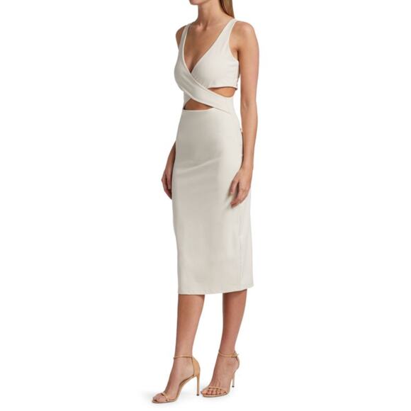 SUSANA MONACO V Front Crossover Bodycon Dress - Picture 2 of 9